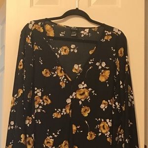 Torrid Floral Bell Sleeve Blouse